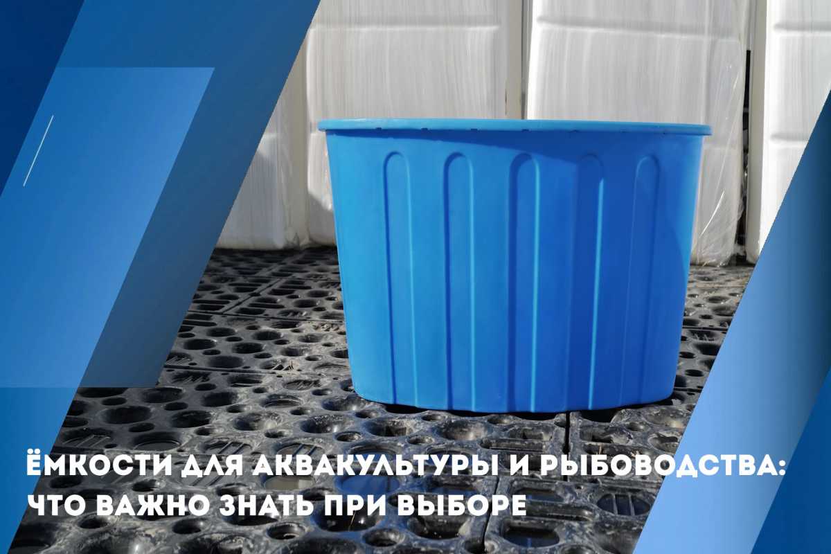 Ёмкости для аквакультуры и рыбоводства: что важно знать при выборе