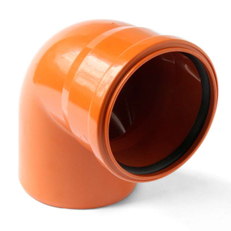 Отвод 110х90 пластик оранжевый 