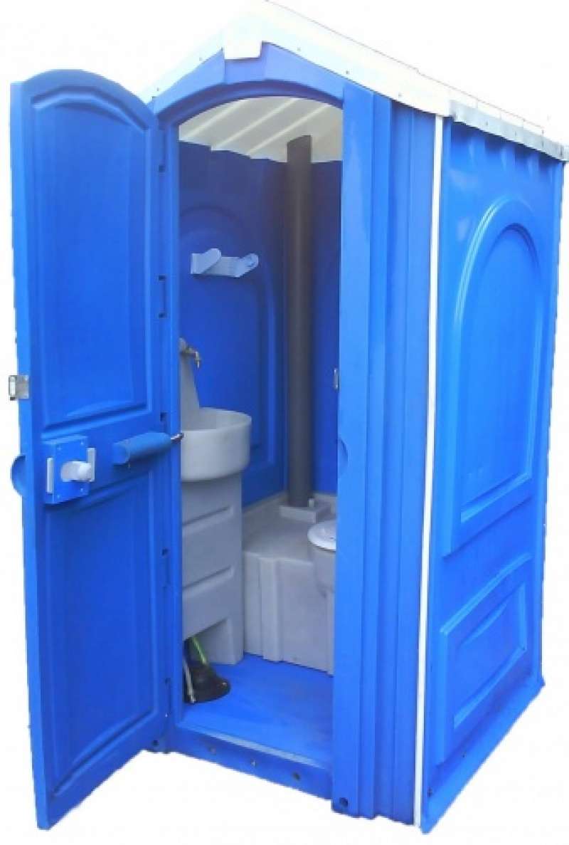 Мобильная туалетная кабина «Люкс» синяя в разборе