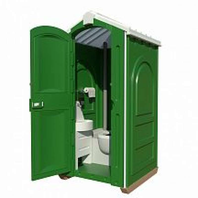 Мобильная туалетная кабина «Люкс» зеленая в разборе