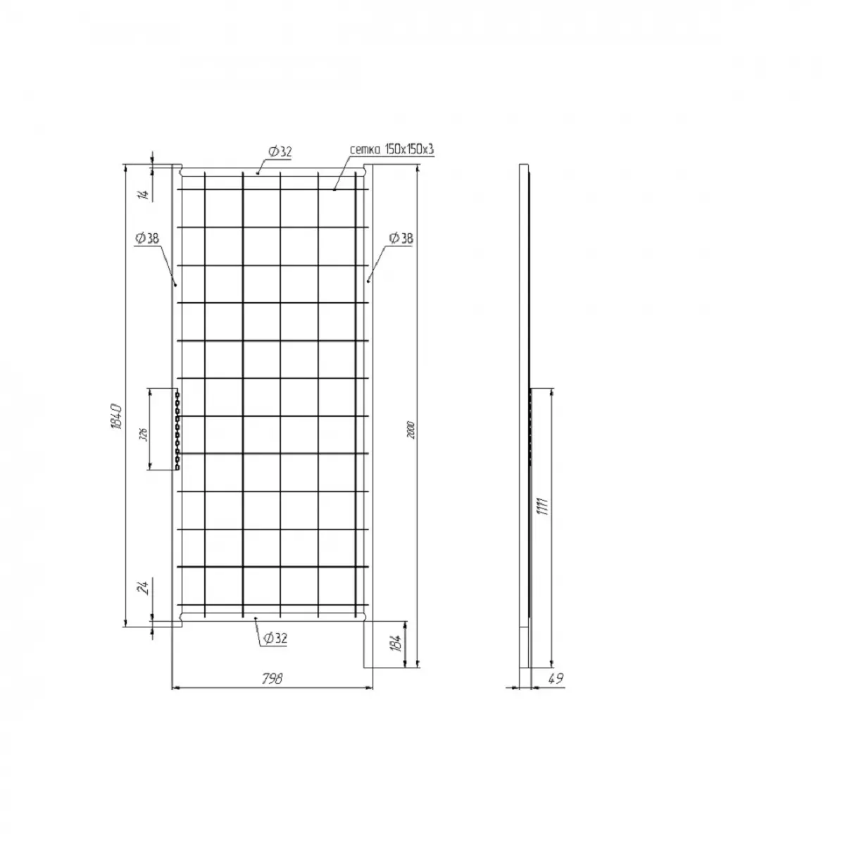 для организации прохода людей на ограждаемую территорию.