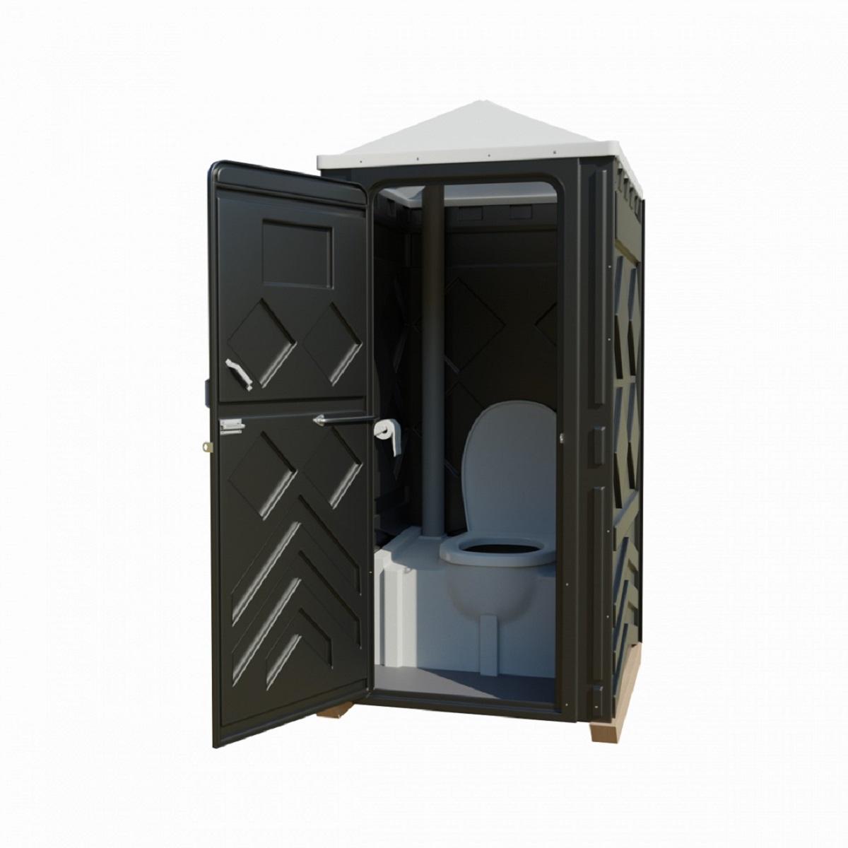 Мобильная туалетная кабина "Рециклинг" в разборе (чёрная) 