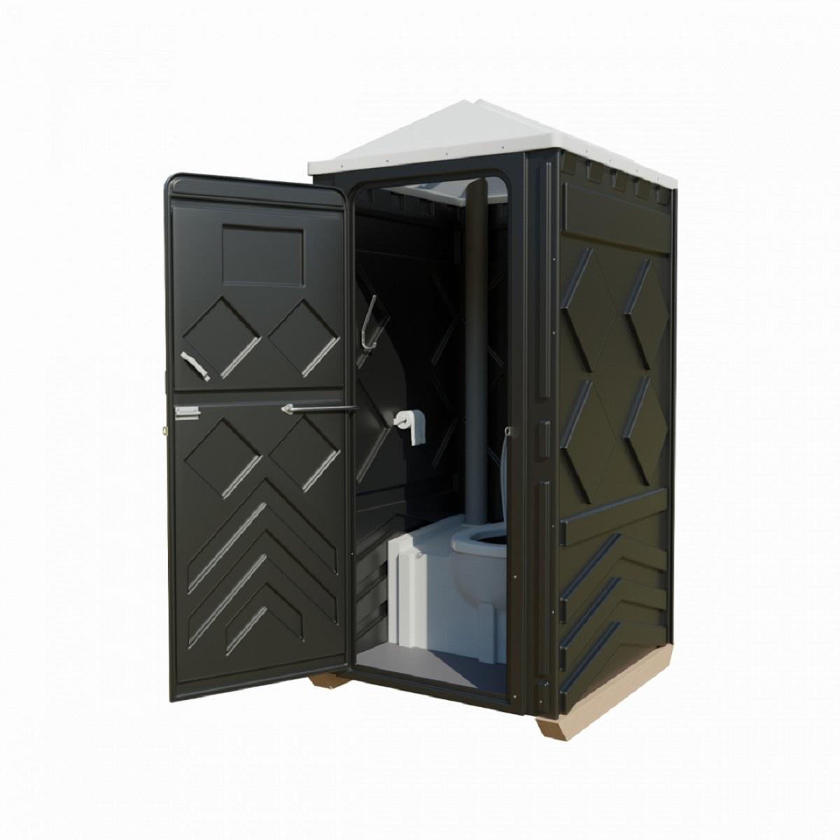 Мобильная туалетная кабина "Рециклинг" в разборе (чёрная) 