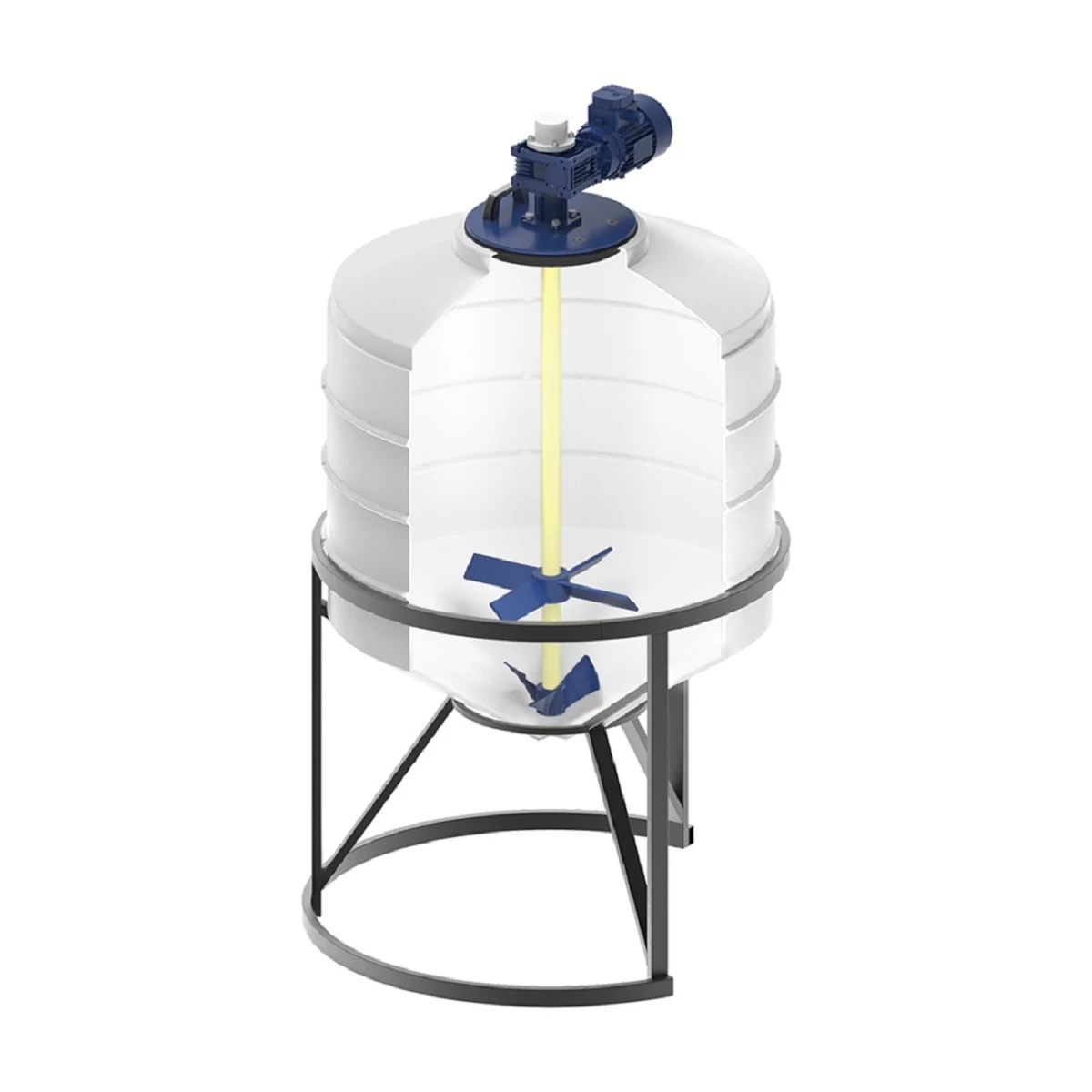 Емкость ФМ 500л (белый) в обрешетке с лопастной мешалкой (антиосадок)