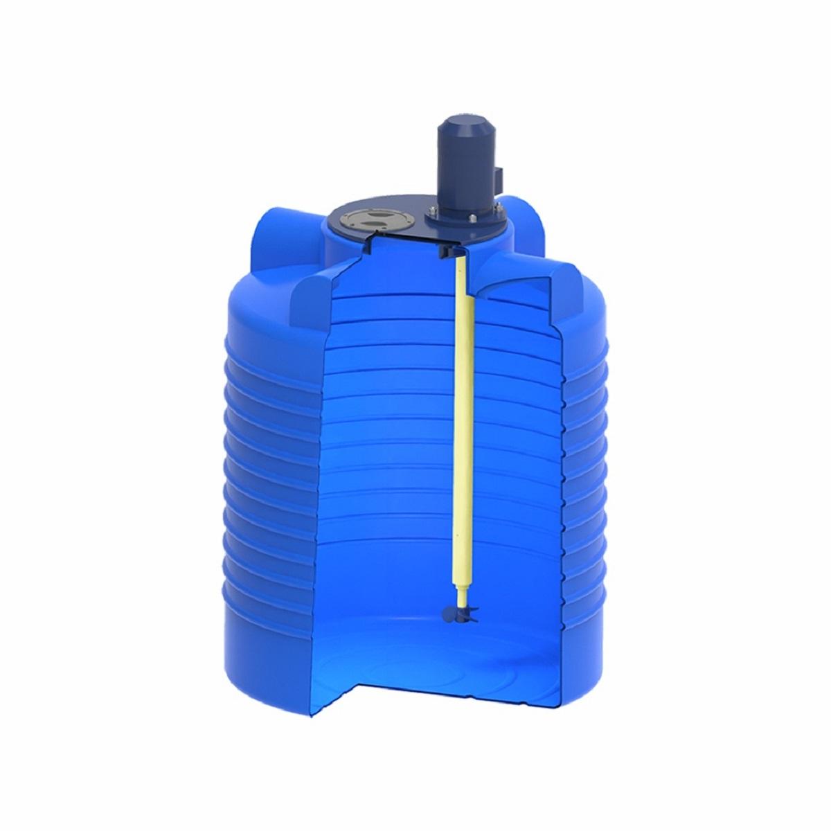 Емкость ЭВЛ 300л (синий) c пропеллерной мешалкой 
