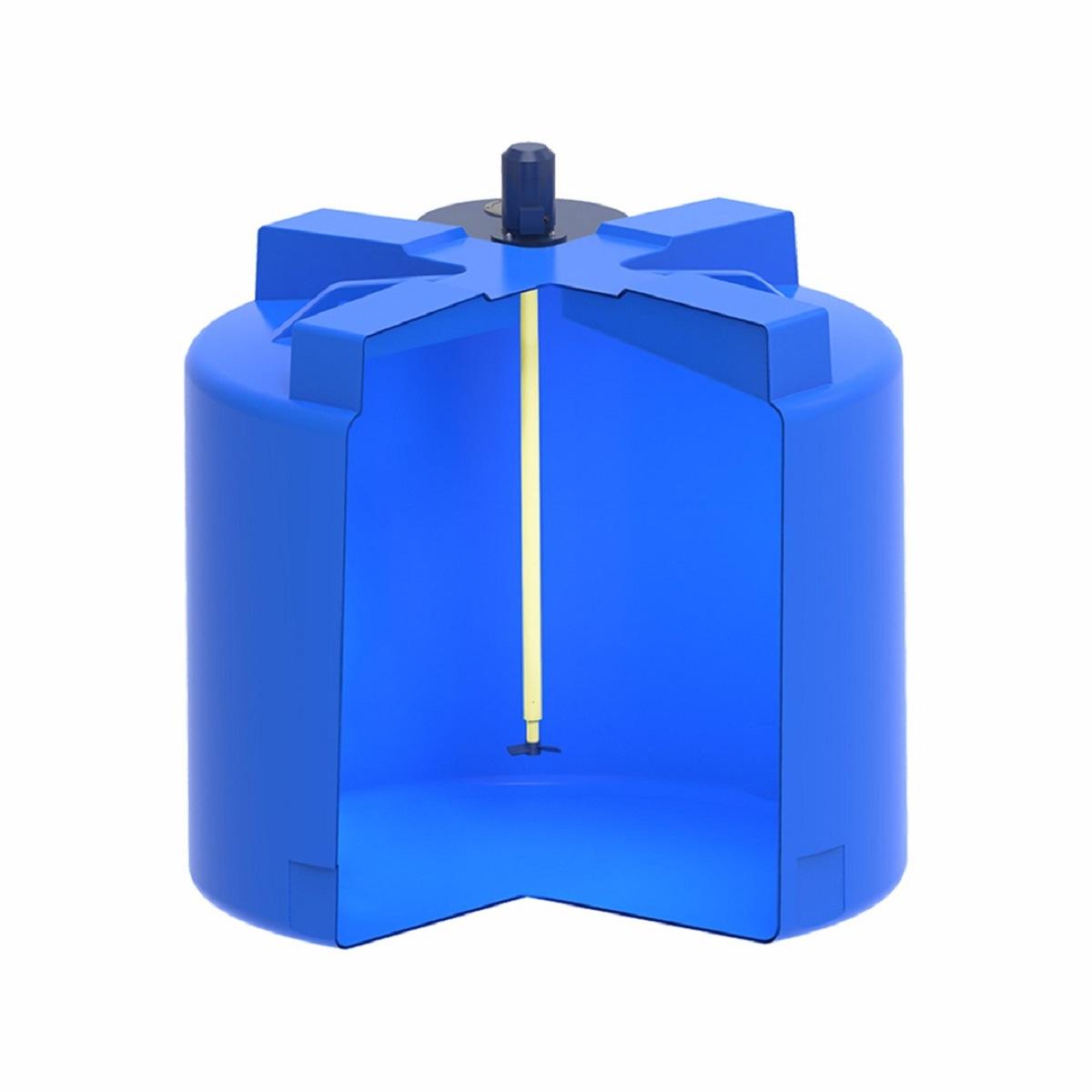 Емкость T 2000 (синий) c пропеллерной мешалкой 