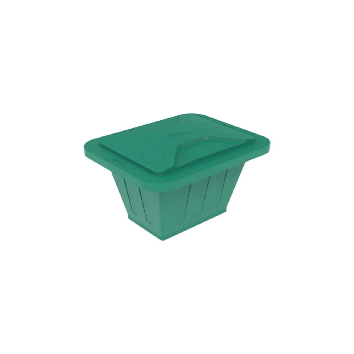 Ванна K 200 л (зеленая) с крышкой,