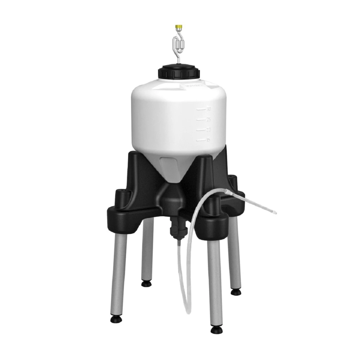 Конусная ёмкость ЦКТ 35 л белая (комплектация премиум) с подставкой 