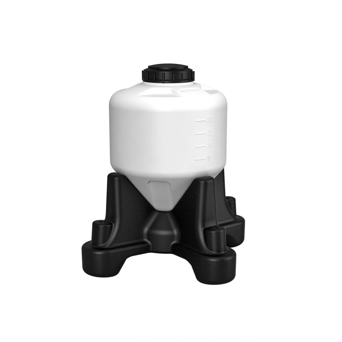 Конусная ёмкость ЦКТ 35 л белая (комплектация стандарт) с подставкой