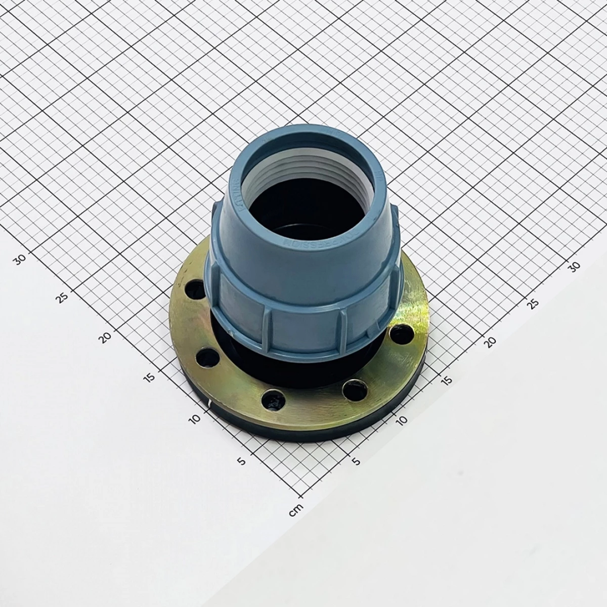 Муфта обжимная с фланцем 90х3" Irriplast