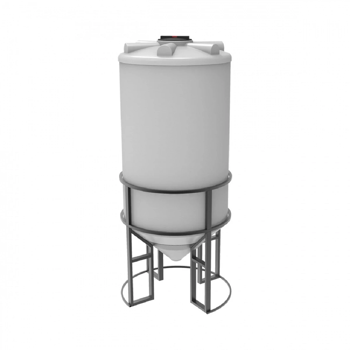 Конусная ёмкость с полным сливом, для хранения веществ с плотностью от 1,0 г/см³