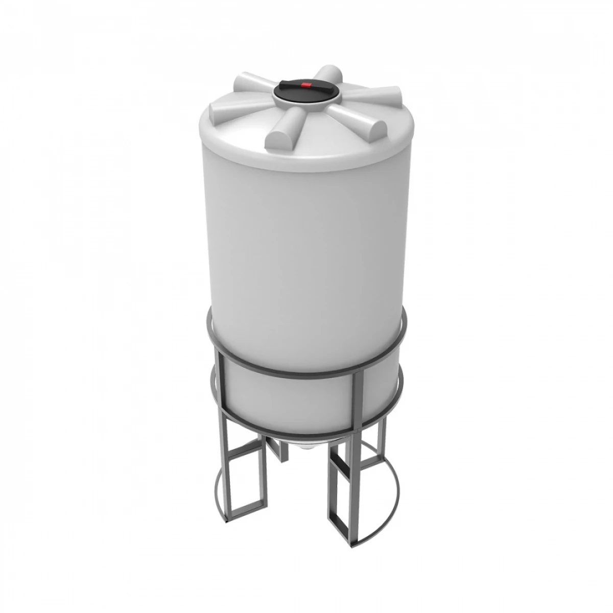 Конусная ёмкость с полным сливом, для хранения веществ с плотностью от 1,0 г/см³