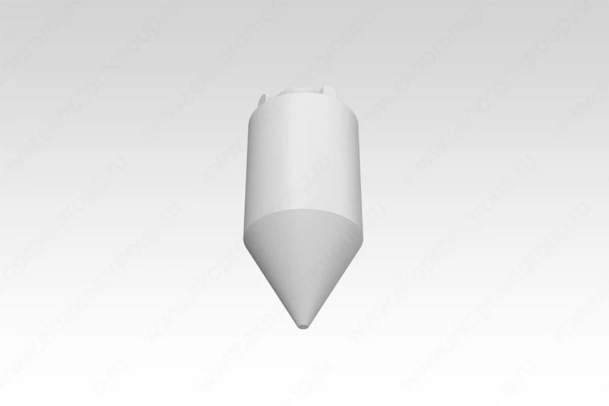 Конусная ёмкость с полным сливом, для хранения веществ с плотностью от 1,0 г/см