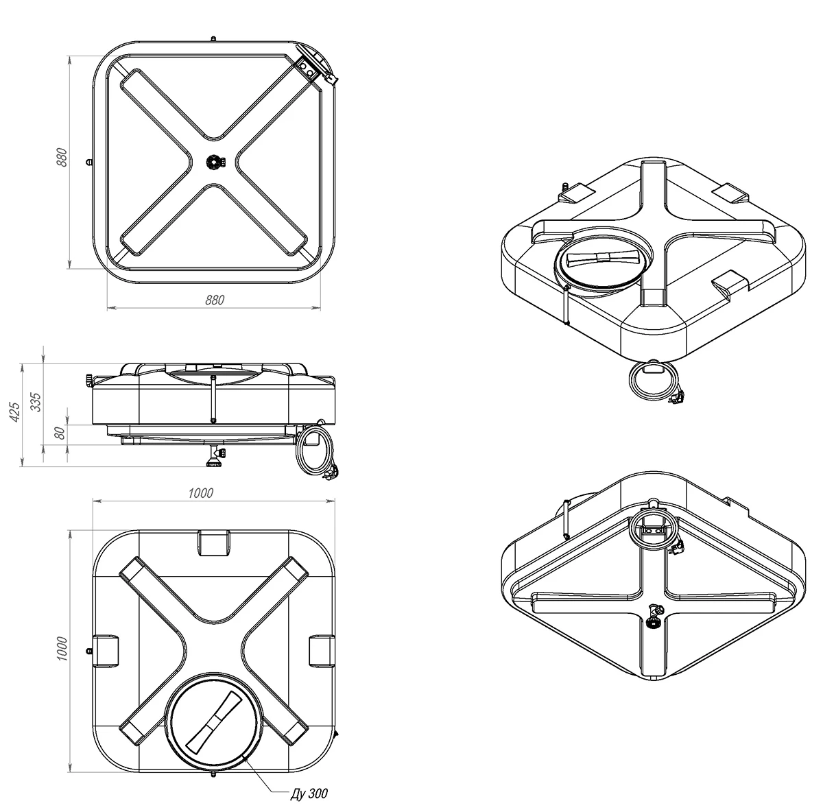 температурным воздействиям, плоская форма – позволяет устанавливать его вместо крыши кабины.