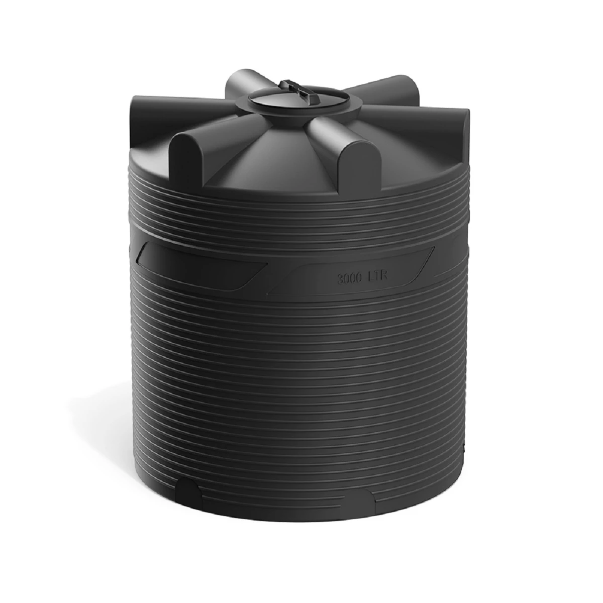 Емкость вертикально-цилиндрическая V 3000 л (черный)