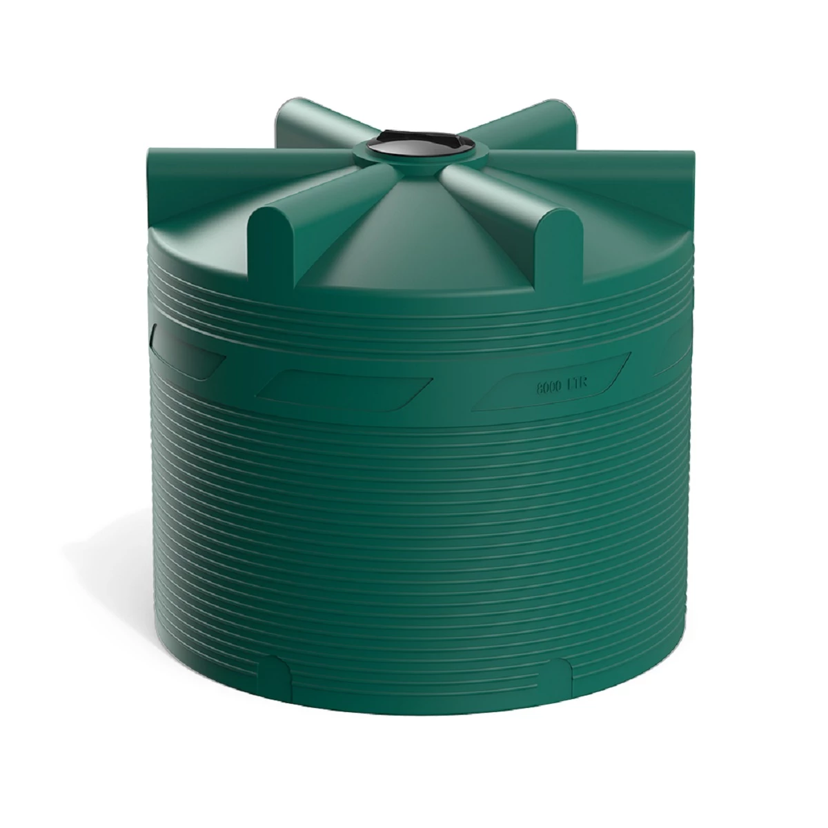 Емкость вертикально-цилиндрическая V 8000 л (зеленый)