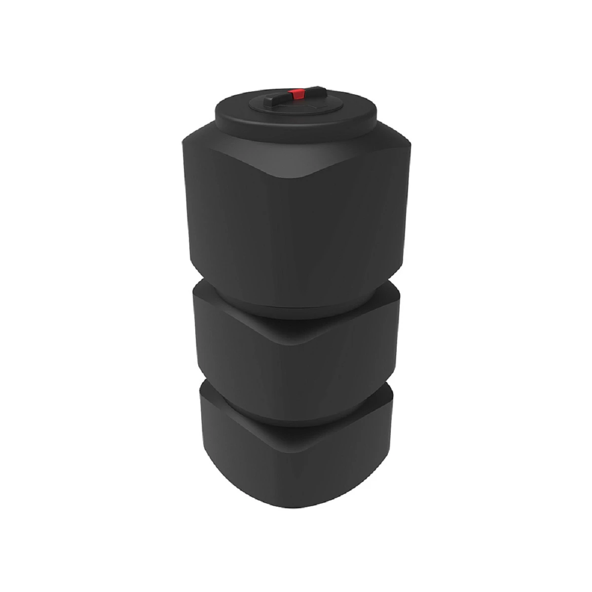 Емкость прямоугольная - вертикальная L 750л (черная)