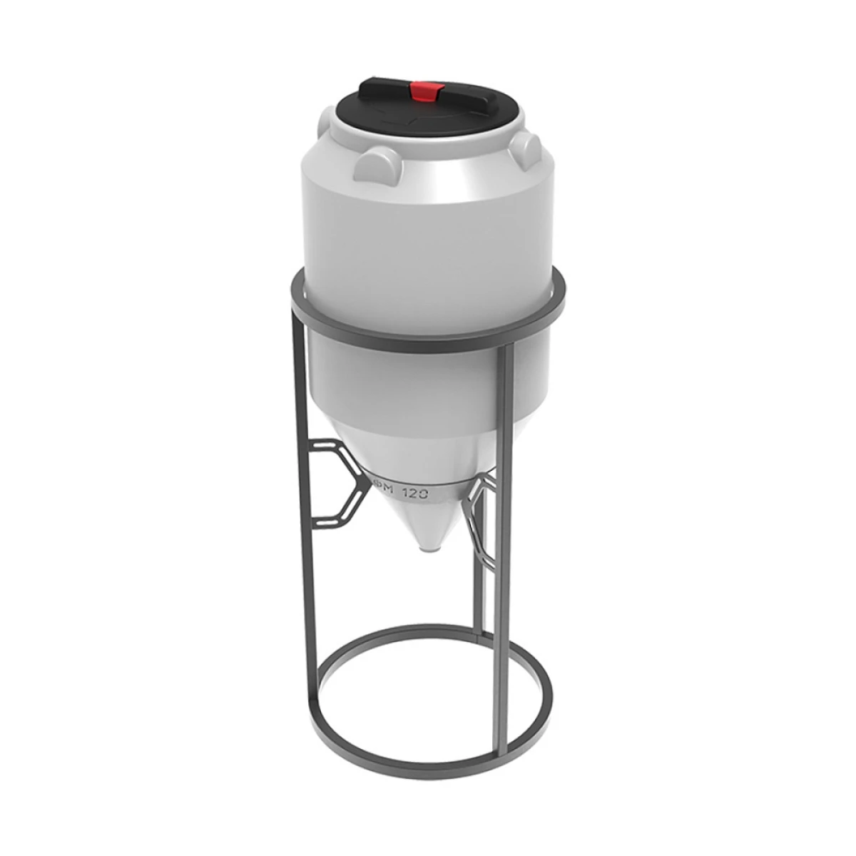 Конусная ёмкость с полным сливом, для хранения веществ с плотностью от 1,0 г/см³