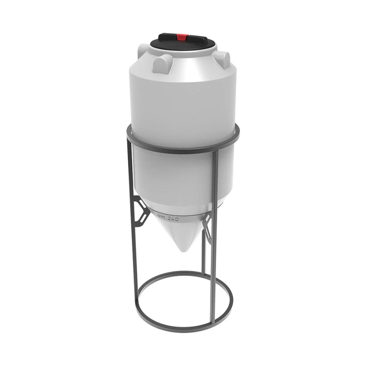 Конусная ёмкость с полным сливом, для хранения веществ с плотностью от 1,0 г/см³