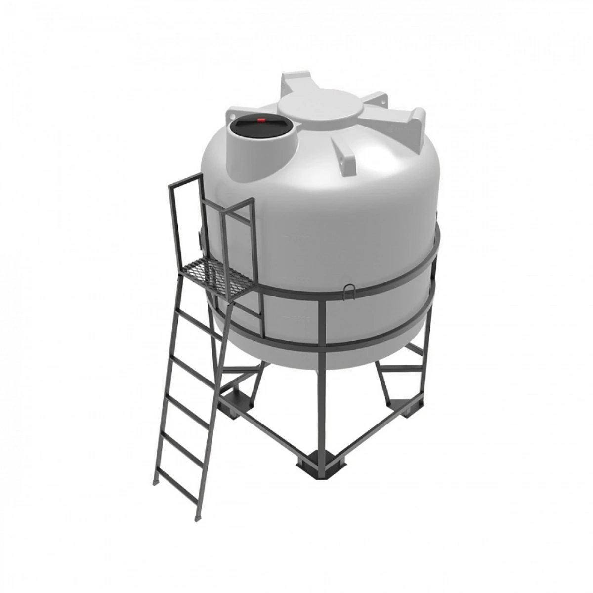 Конусная ёмкость с полным сливом, для хранения веществ с плотностью от 1,0 г/см³