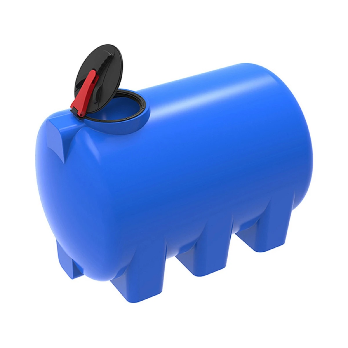 Емкость горизонтальная Н 2000 л (синяя) с откидной крышкой, для воды