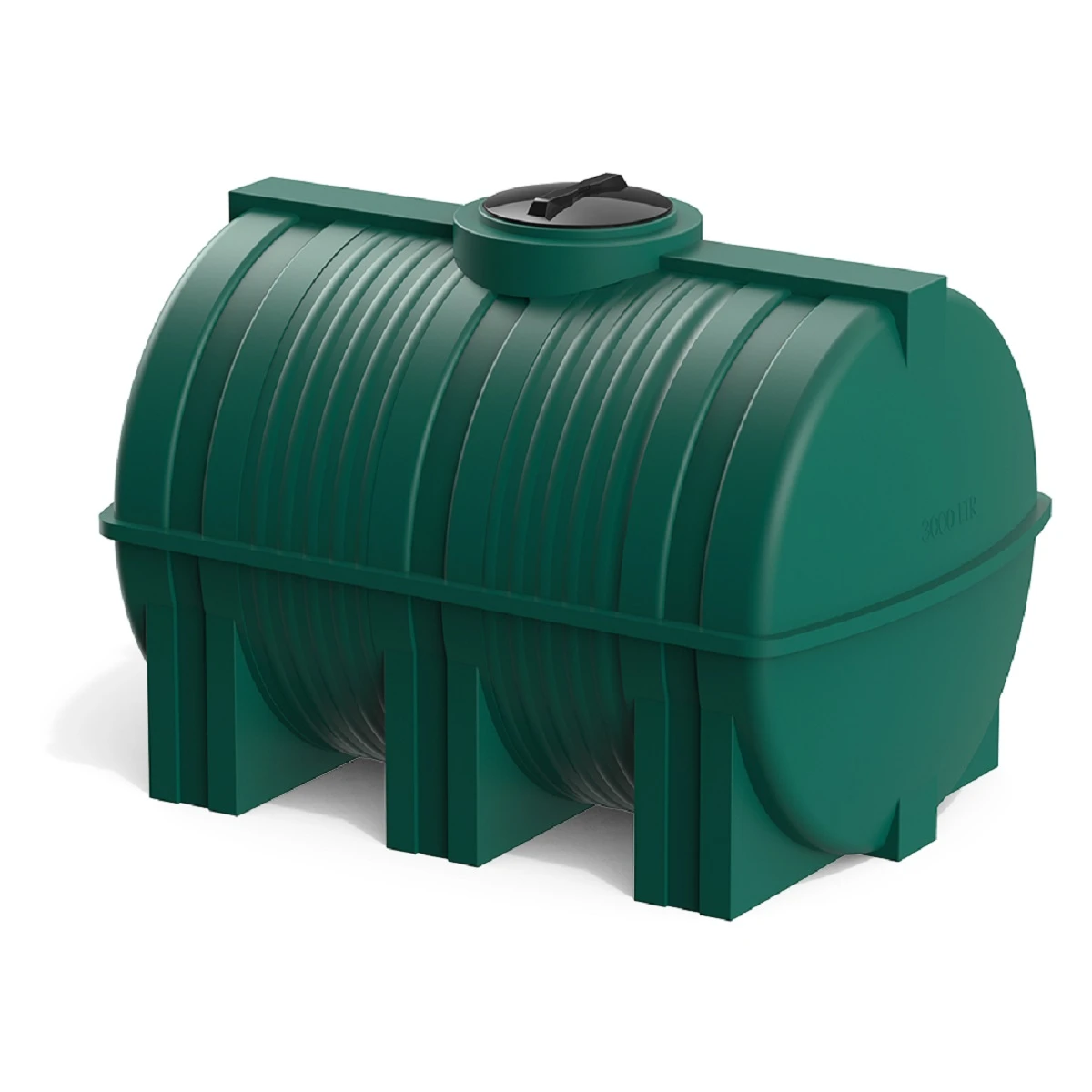 Емкость горизонтально-цилиндрическая G 3000 л (зеленый)