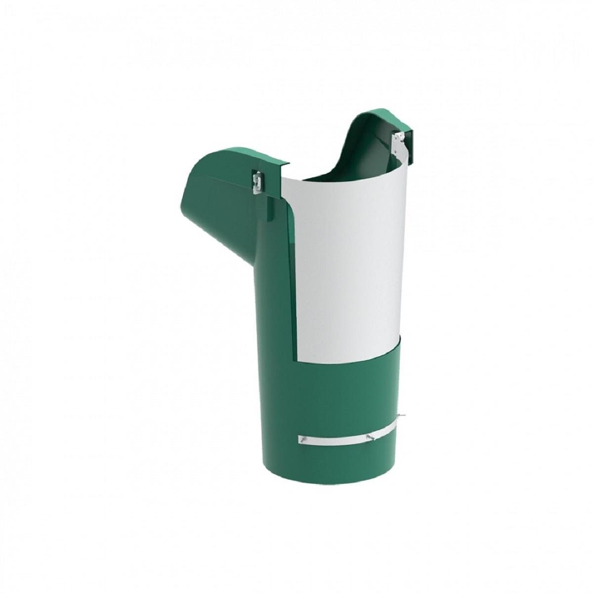 с более крупным и тяжелым строительным мусором, который сбрасывается в рукав.