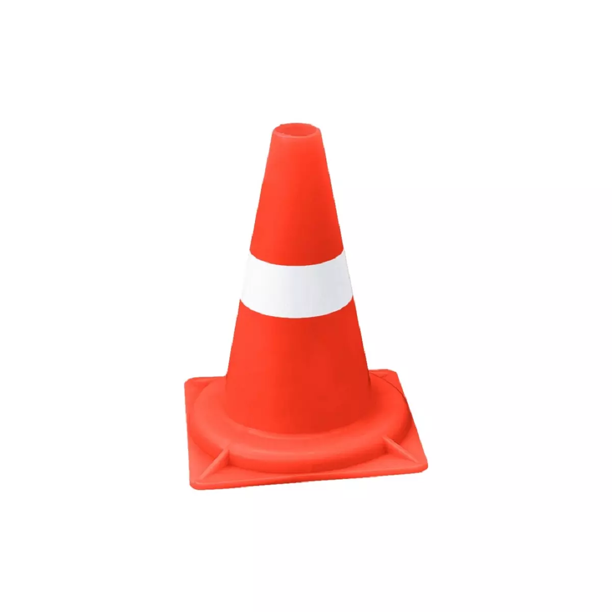 Конус дорожный 320 мм, 1 белая полоса 