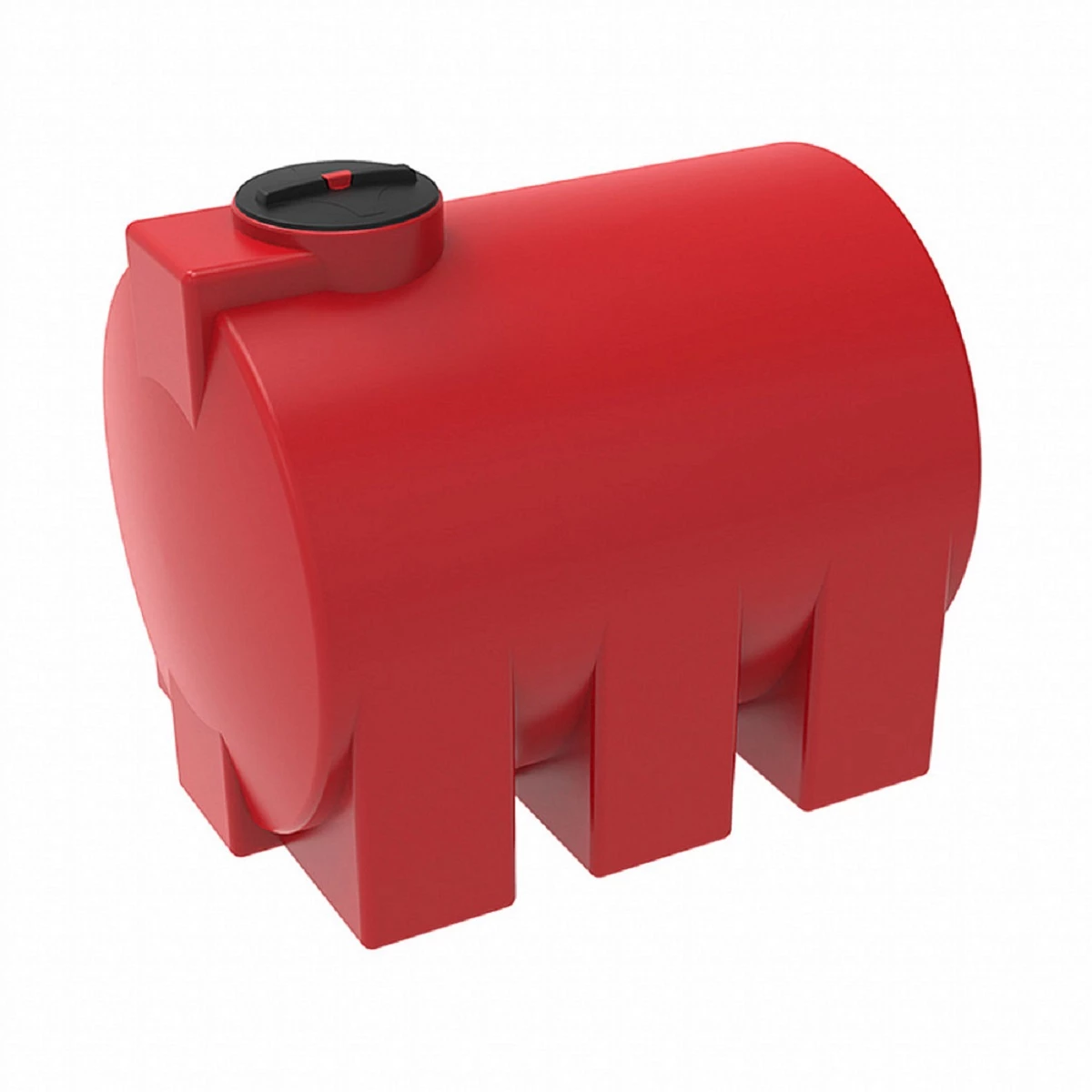 Емкость горизонтально-цилиндрическая усиленная ЭВГ 3000 л (красная) для КАС/ЖКУ/СЗР 