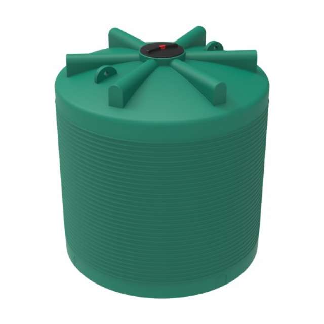 Емкость вертикально-цилиндрическая  ЭВЛ 7500 л для воды (зеленый) 