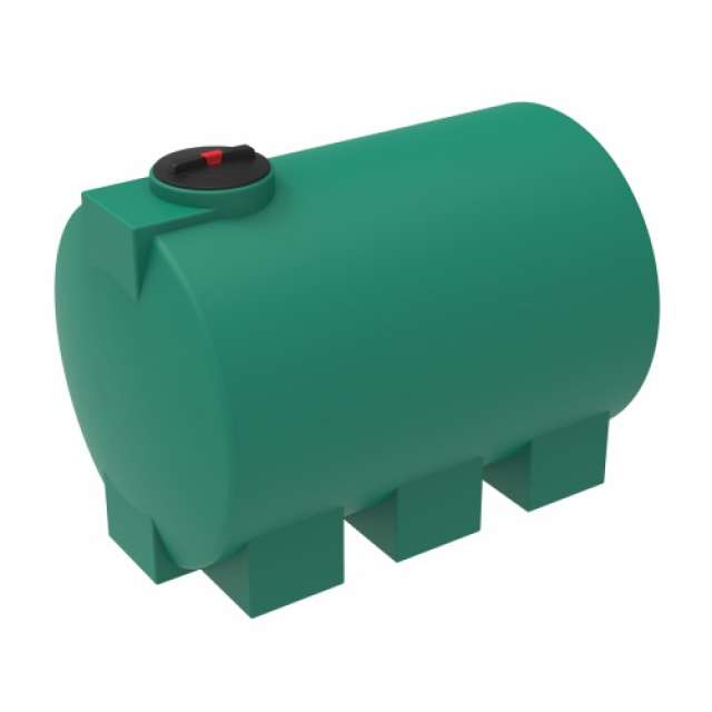 Емкость горизонтальная ЭВГ 2000 л (зеленая) для воды 