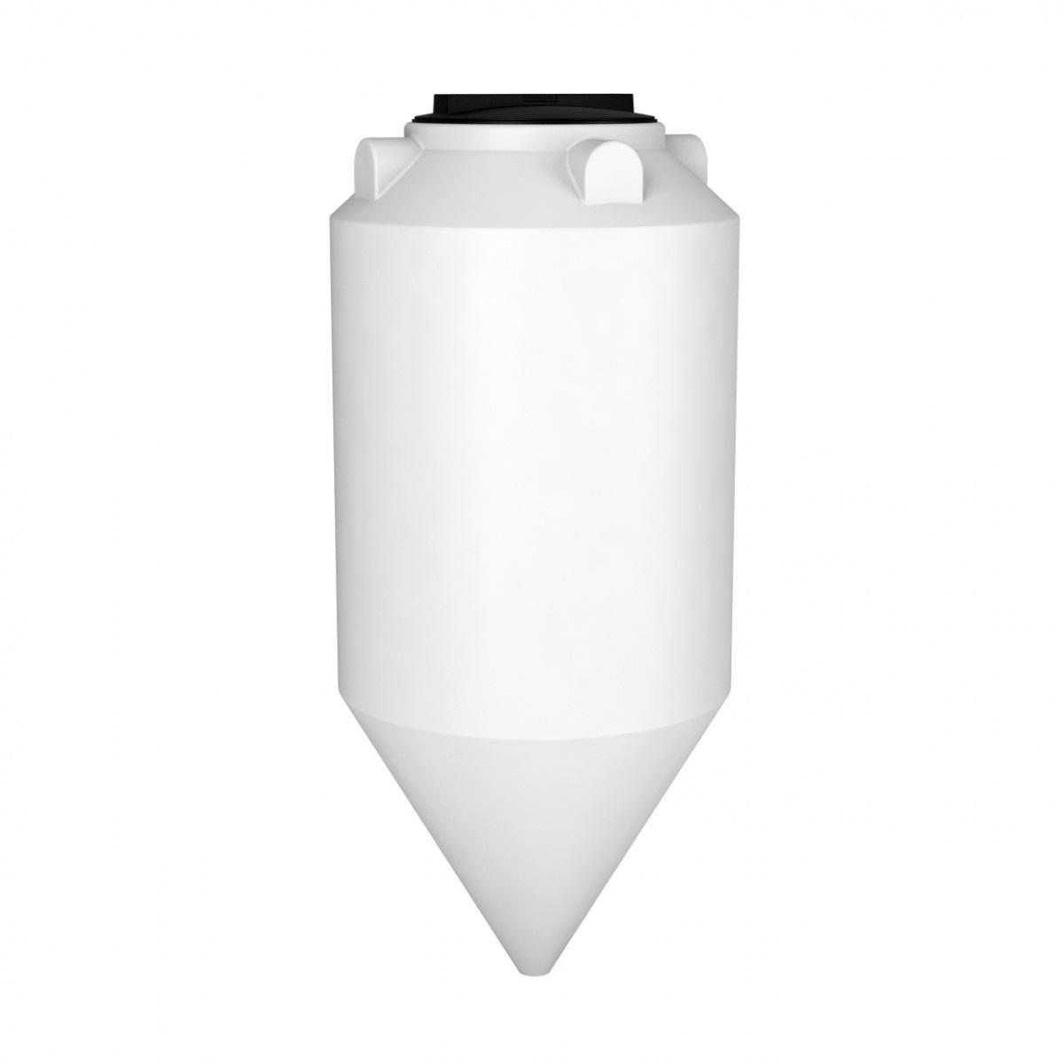 Конусная ёмкость с полным сливом, для хранения веществ с плотностью от 1,0 г/см