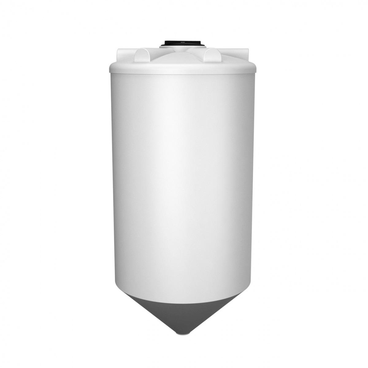 Конусная ёмкость с полным сливом, для хранения веществ с плотностью от 1,0 г/см³