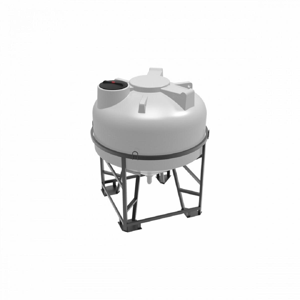 Конусная ёмкость с полным сливом, для хранения веществ с плотностью от 1,0 г/см.