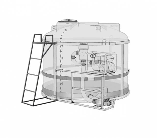 Лестница с трапом для обрешеток TRF 