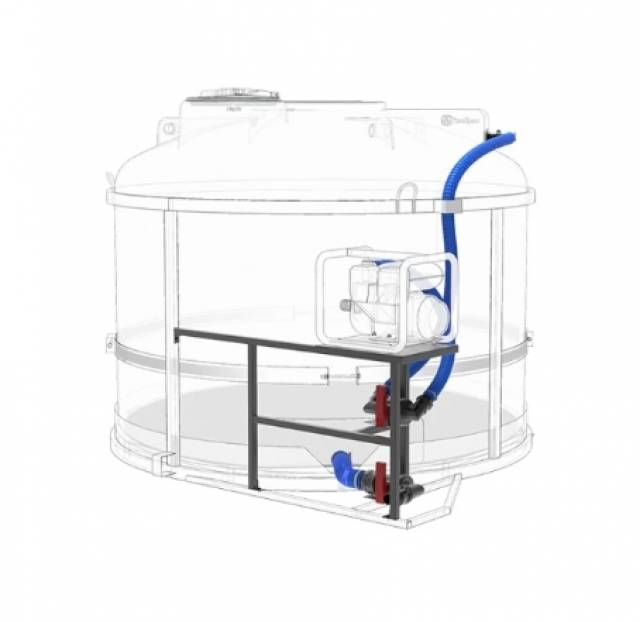 Комплект ПОЛНОГО слива с заправочным модулем и площадкой для мотопомпы G2 на одну емкость TRF 