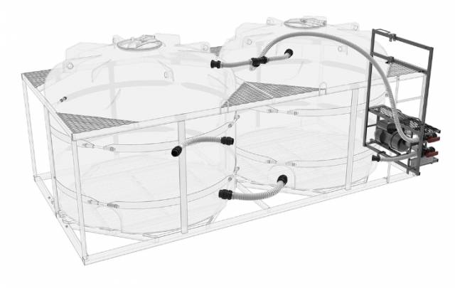 Комплекс насосный 600л/мин (G2) для наполнения, опорожнения и гидроперемешивания растворов до 1,0 г/ 