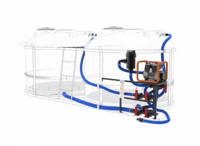 Комплекс насосный для воды 600л/мин G2 на две емкости TRF (с гидроперемешиванием растворов) 