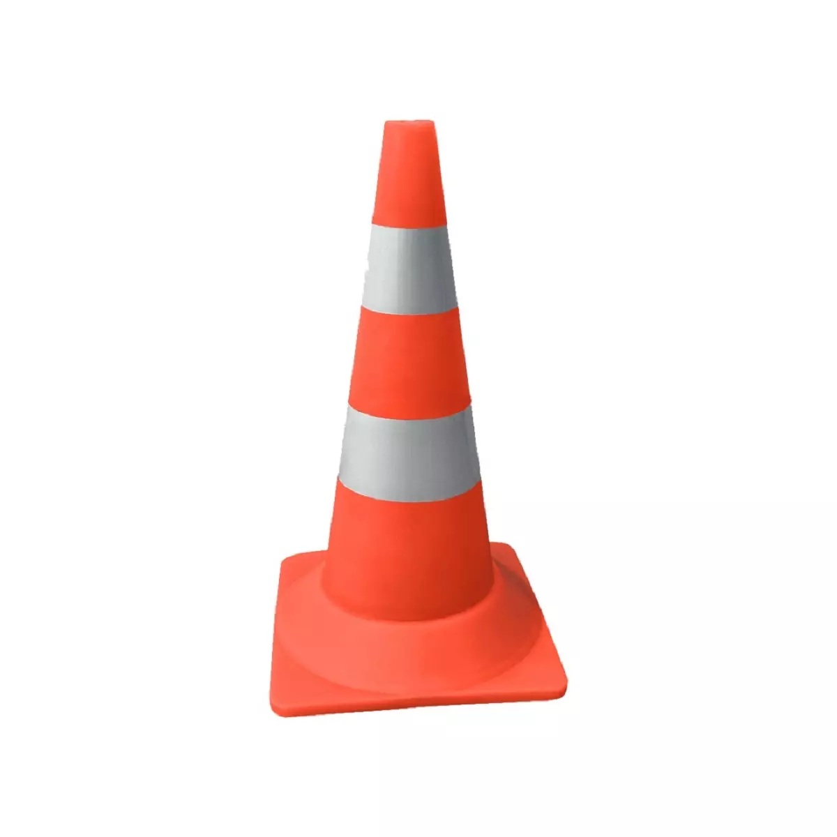 Конус дорожный 520 мм, 2 светоотражающих полосы, утяжелитель 