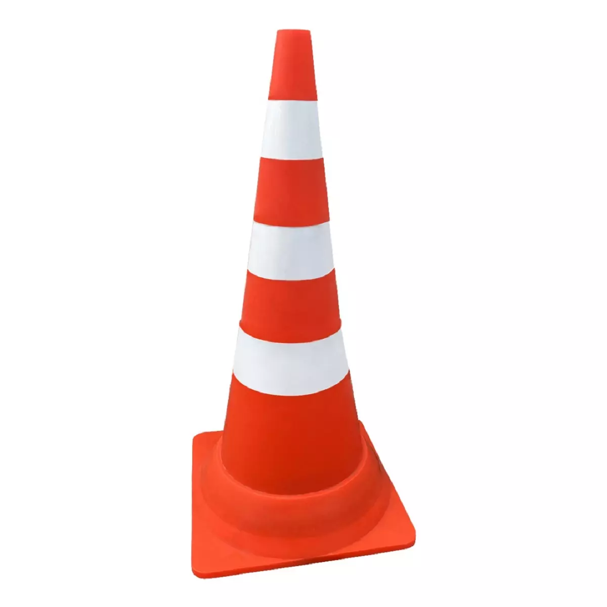 Конус дорожный 750 мм, 3 белые полосы 