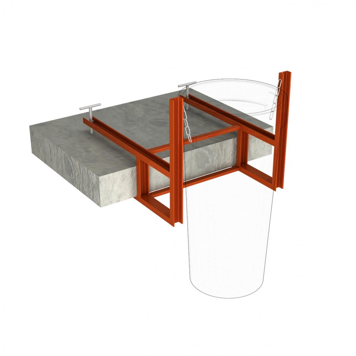 кронштейна является возможность крепления к межэтажным перекрытиям и балконным плитам.