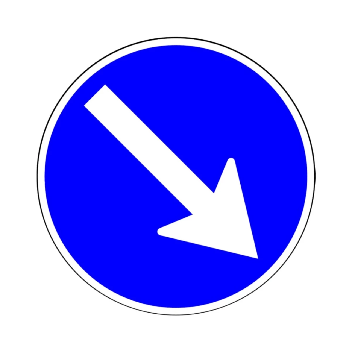 Маска знака 4.2.1 «Объезд препятствия справа» III т.р., пленка тип Б 