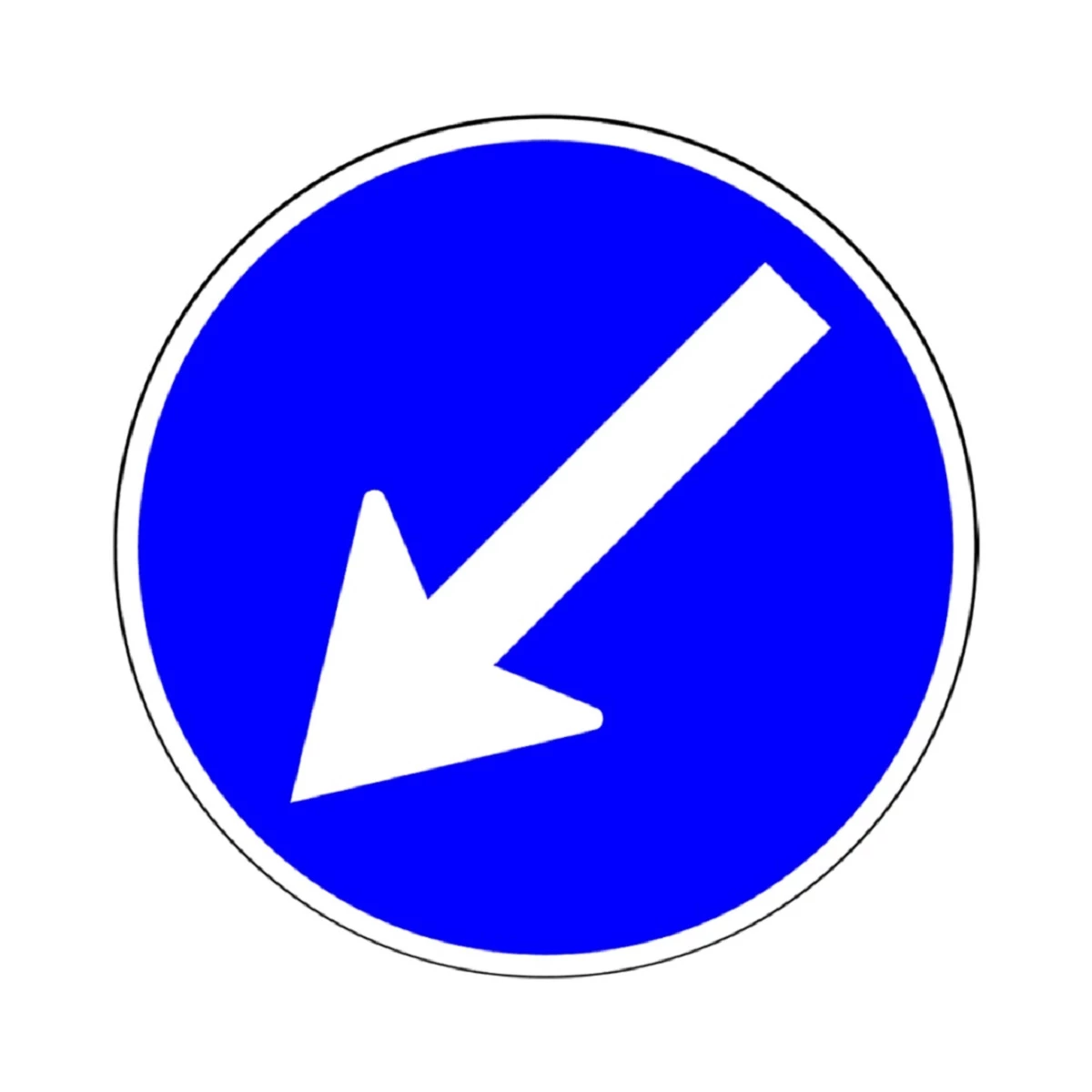 Маска знака 4.2.2 «Объезд препятствия слева» III т.р., пленка тип Б 