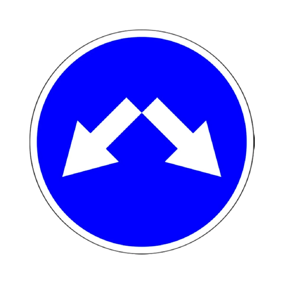 Маска знака 4.2.3 «Объезд препятствия справа или слева» III т.р., пленка тип Б 