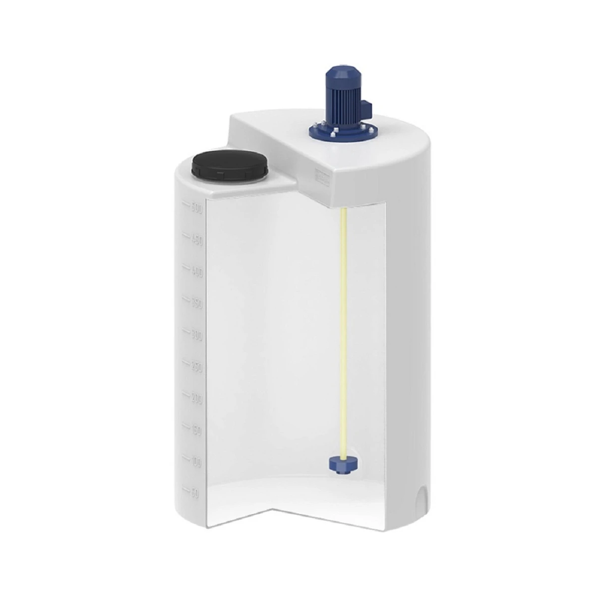 Емкость дозировочная 500 л (белая) с турбинной мешалкой 