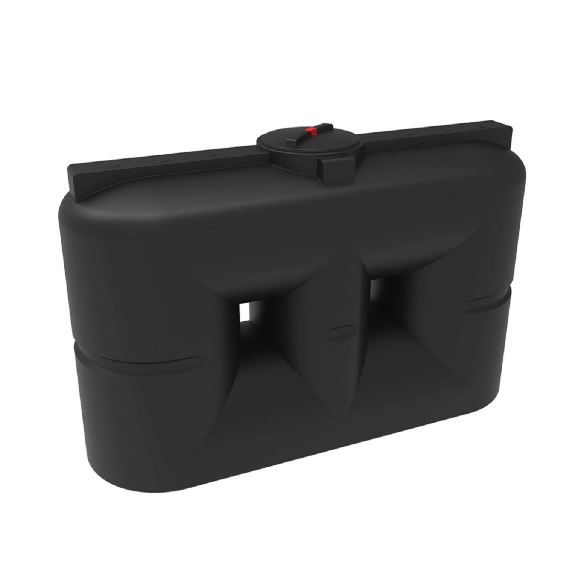 Емкость прямоугольная - узкая S 2000л (черная) 