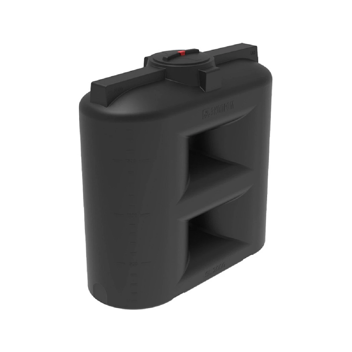 Емкость прямоугольная - узкая SL 2000 л (черная) 