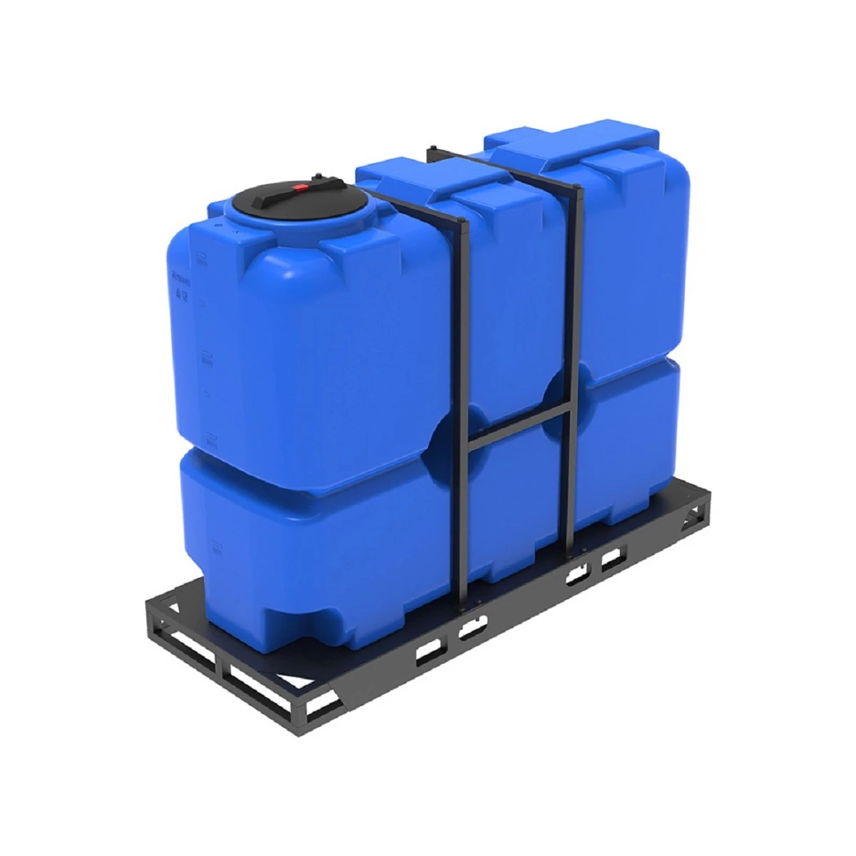 Емкость | бак  прямоугольная - узкая ST 2м3 (синяя) в обрешетке. 