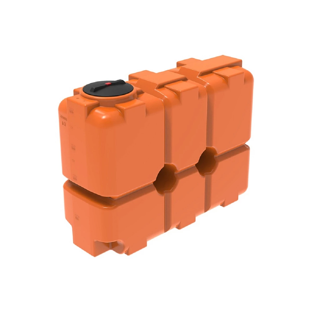 Емкость прямоугольная - вертикальная ST 2 м3 (оранжевый) 