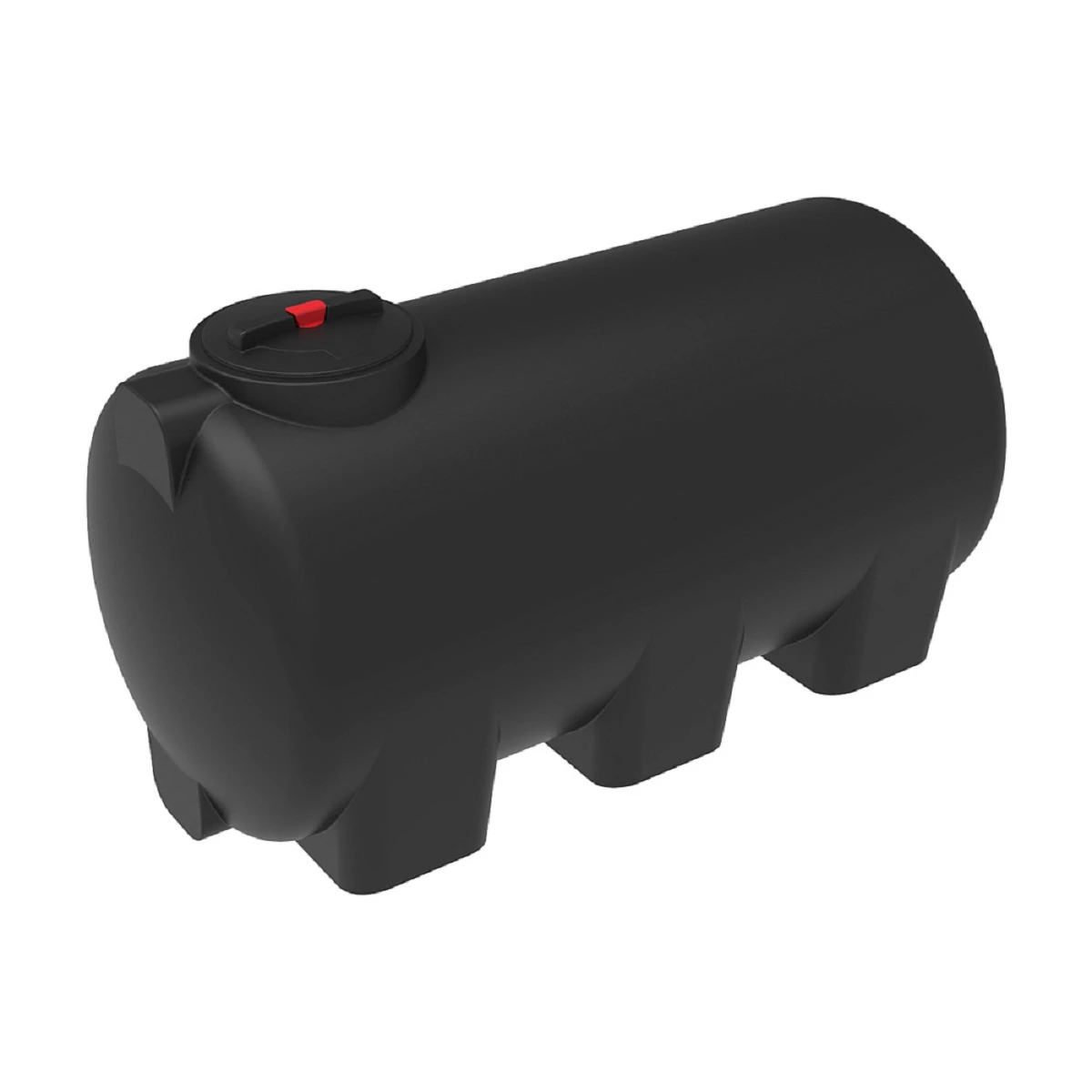 Емкость горизонтальная H 1000 л (черная) техническая вода. 